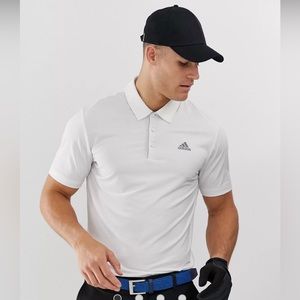 Adidas Golf Men's White Polo Short Sleeve Shirt Size Small EUC